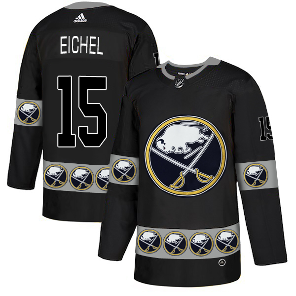 2019 Men Buffalo Sabres #15 Eichel Black Adidas NHL jerseys->customized nhl jersey->Custom Jersey